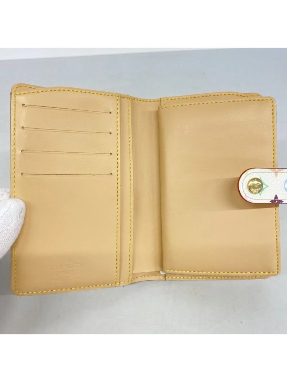 Louis Vuitton Wallet Monogram Multicolor Porte-Monnaie Vier Viennois Blanc